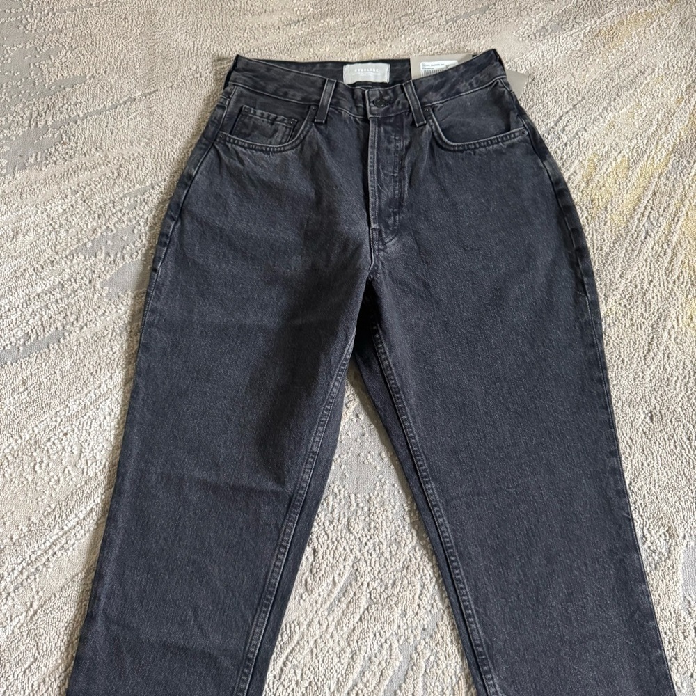 Everlane jeans The Curvy 90's Cheeky Straight Grey washed black 29 new - Picture 14 of 16